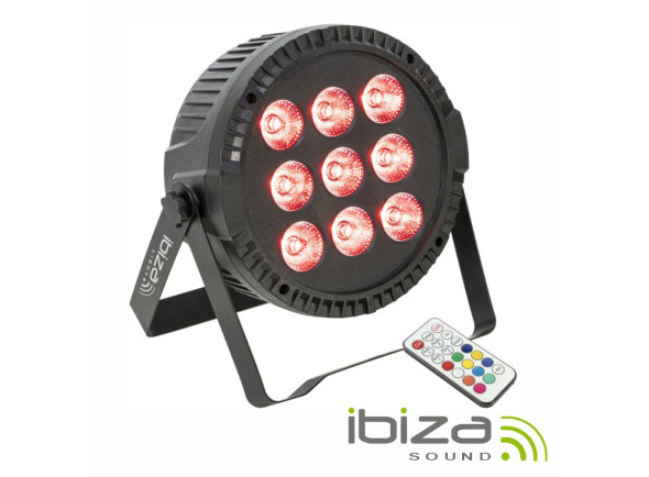 Ibiza  Projector Par c/ 9 Leds 6W RGBW DMX